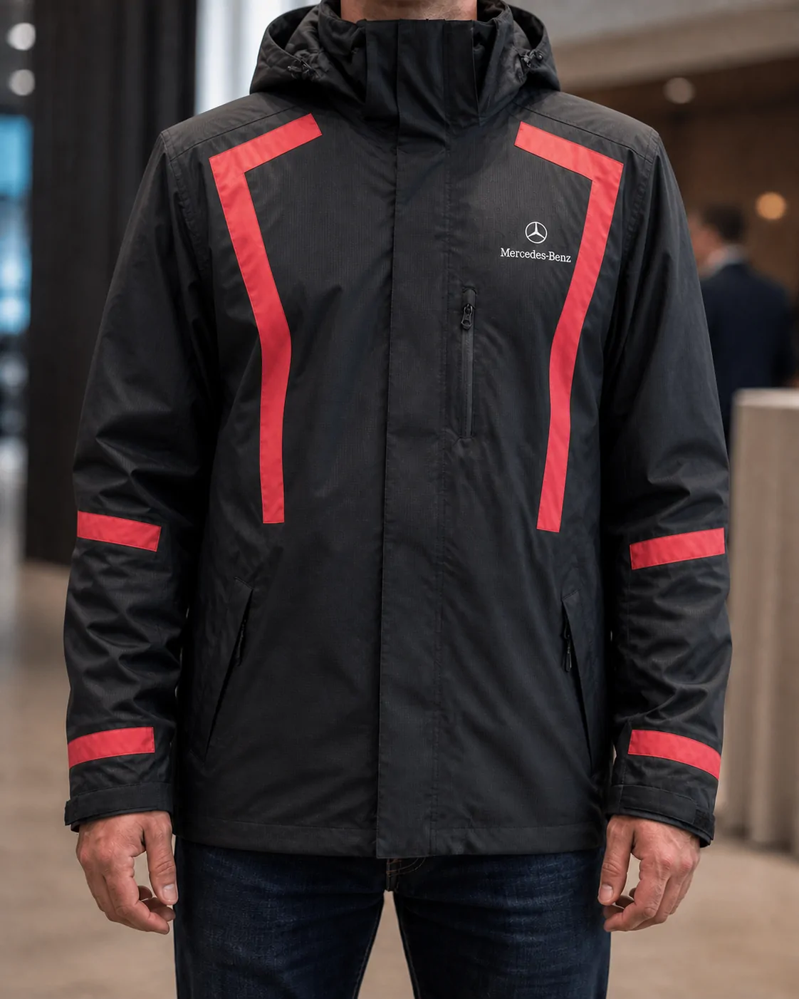 Mercedes-Benz branded event jacket supplied through an apparel program