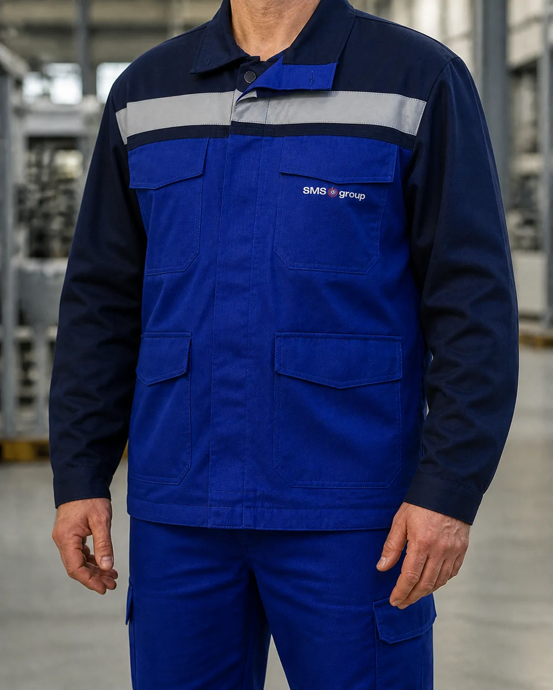 SMS group branded industrial work jacket
