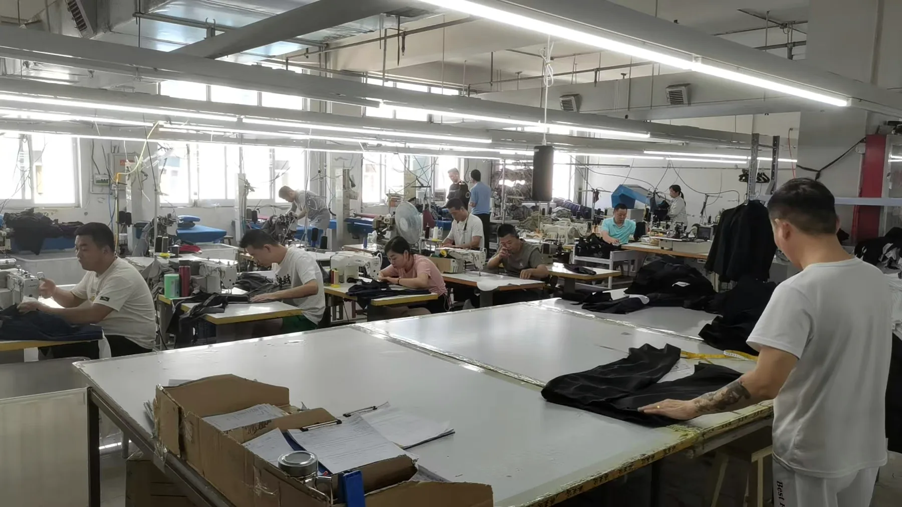 Bulk garment production in a partner facility