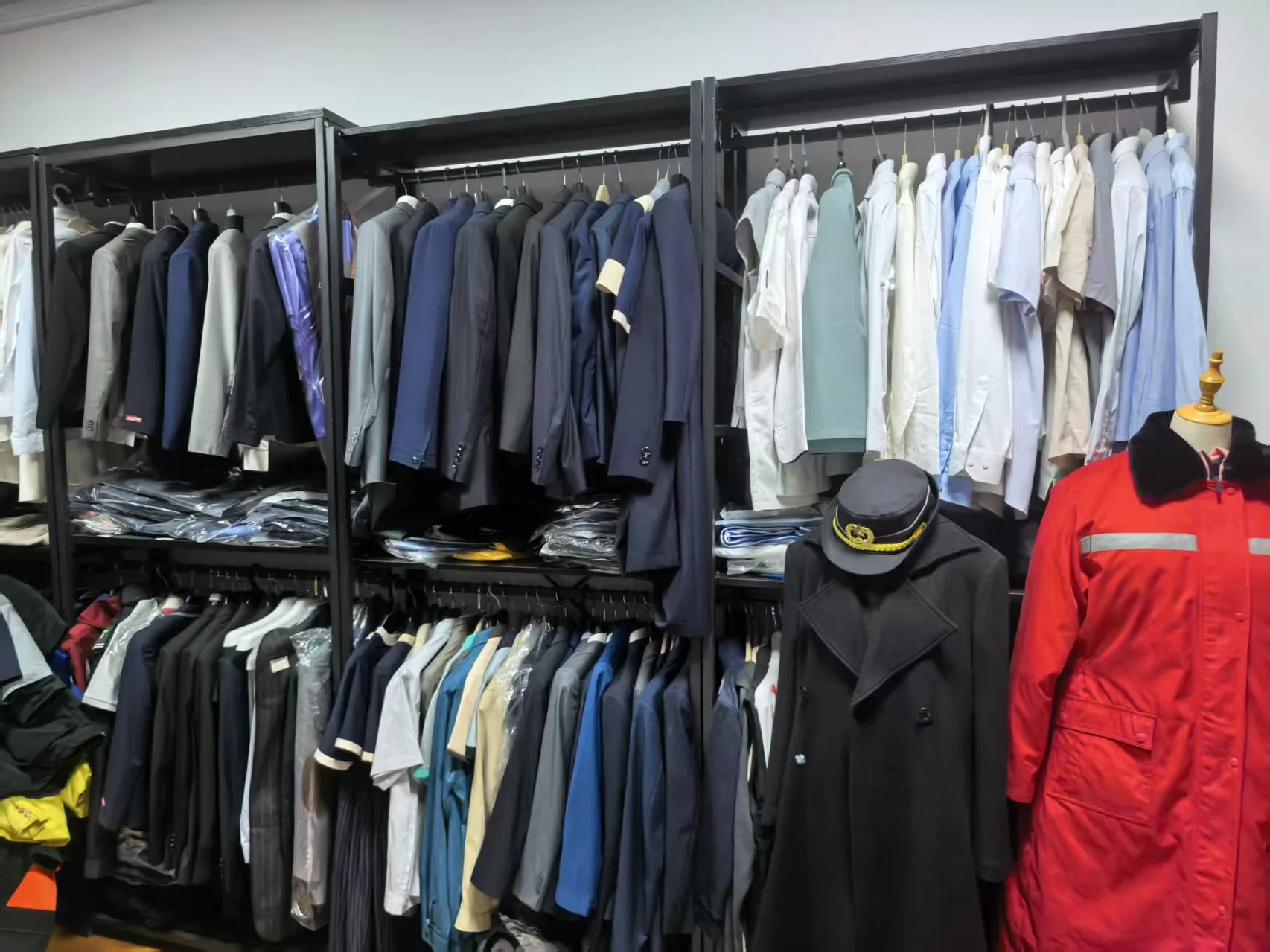 Graded garment samples prepared for confirmation