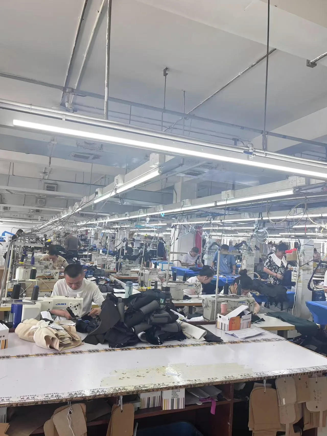 Partner garment sewing line