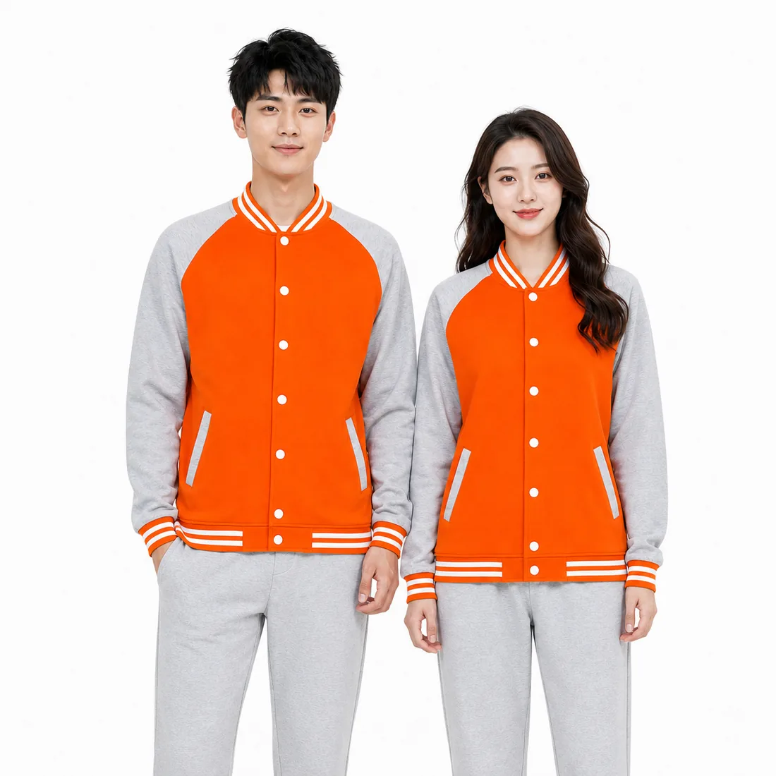 Custom colorblock varsity team jackets