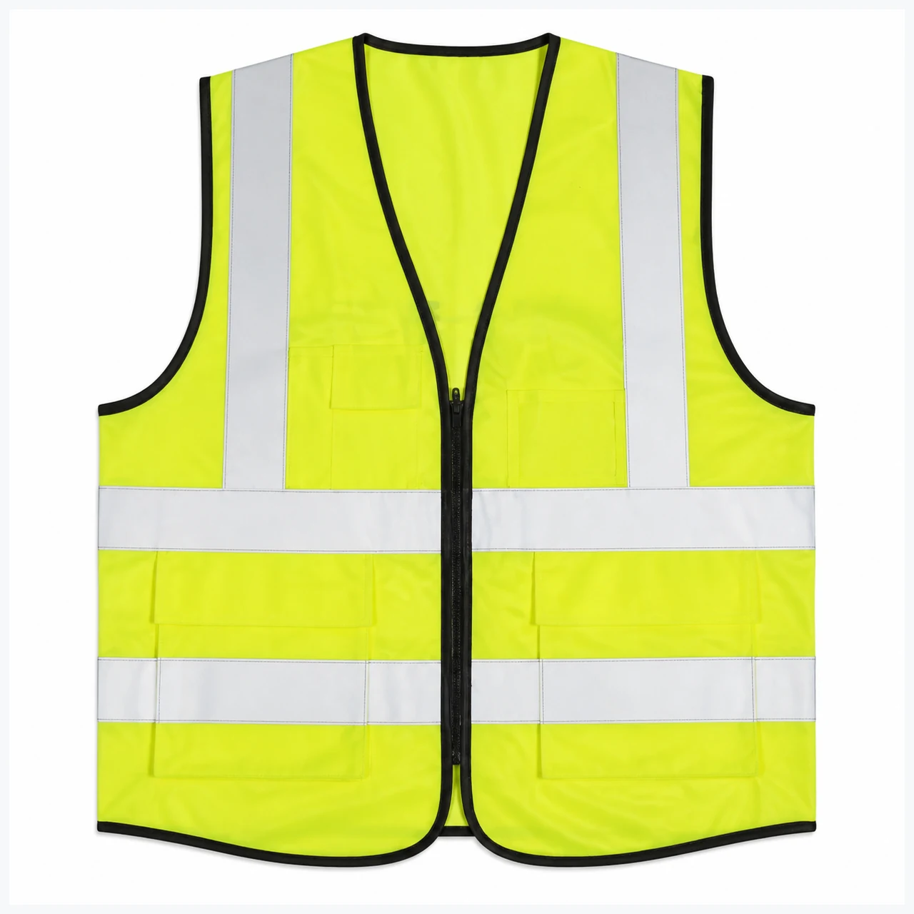 Front view of High-Visibility Reflective Safety Vest GAR-HV-001