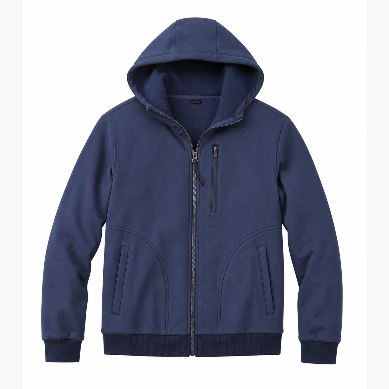 Front view of Cotton-Rich Zip Hoodie GAR-KN-002