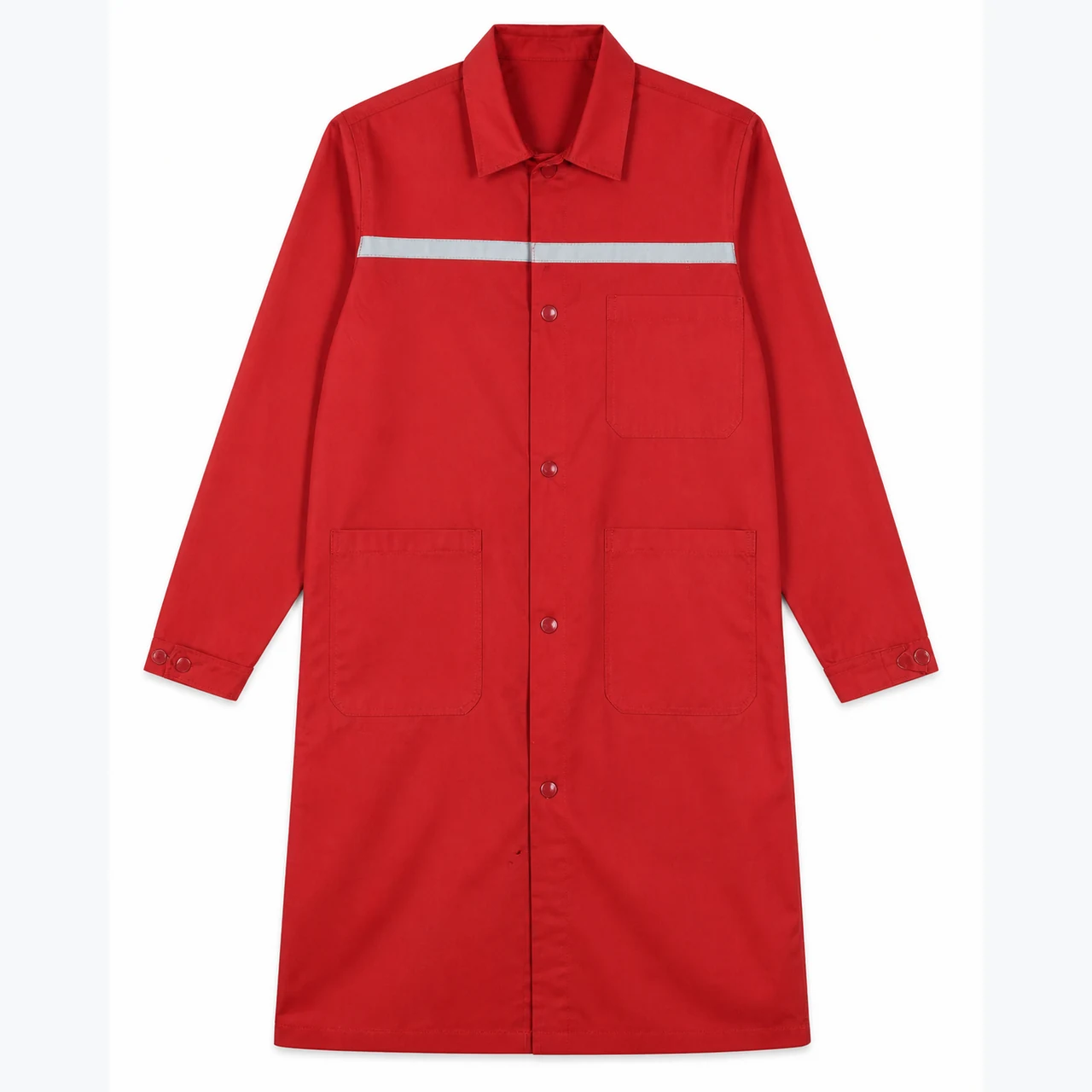 Front view of Anti-Static Option Long Work Coat GAR-WC-001