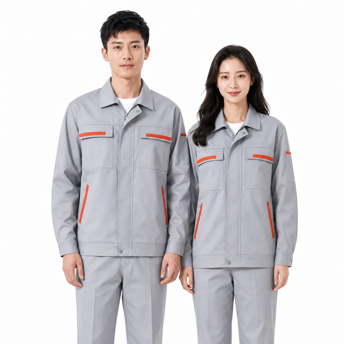 Industrial workwear jacket and trousers set